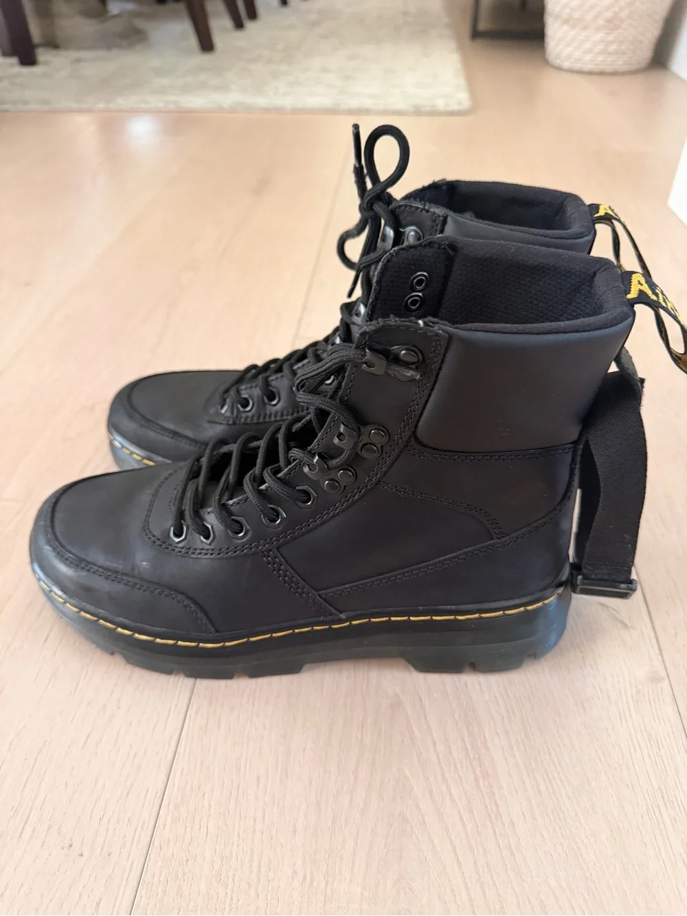 Dr. Martens Black Leather Lace-Up Combat Boots